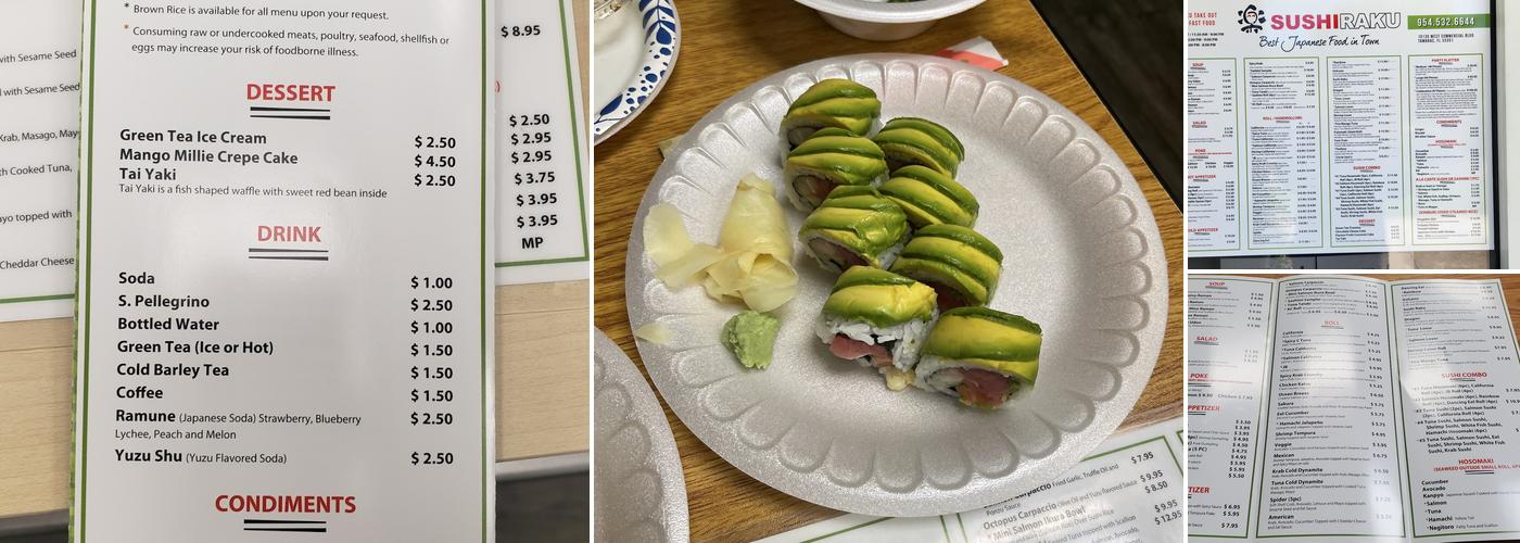 Sushi Raku Menu