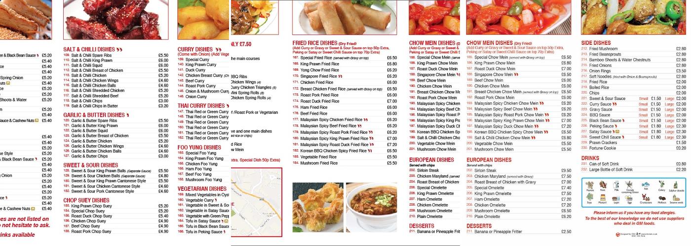 Mr Rice Menu
