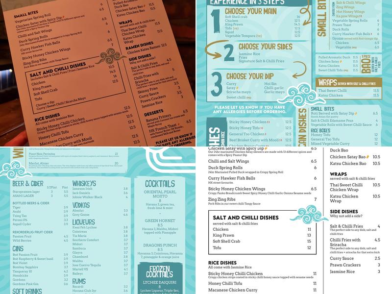 Salt & Chilli Oriental Menu