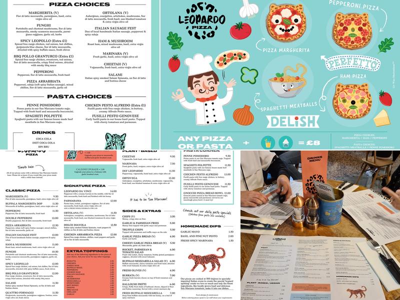 Leopardo Pizza Menu