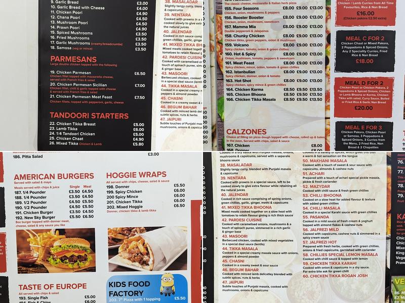 Original Chillies Takeaway Menu