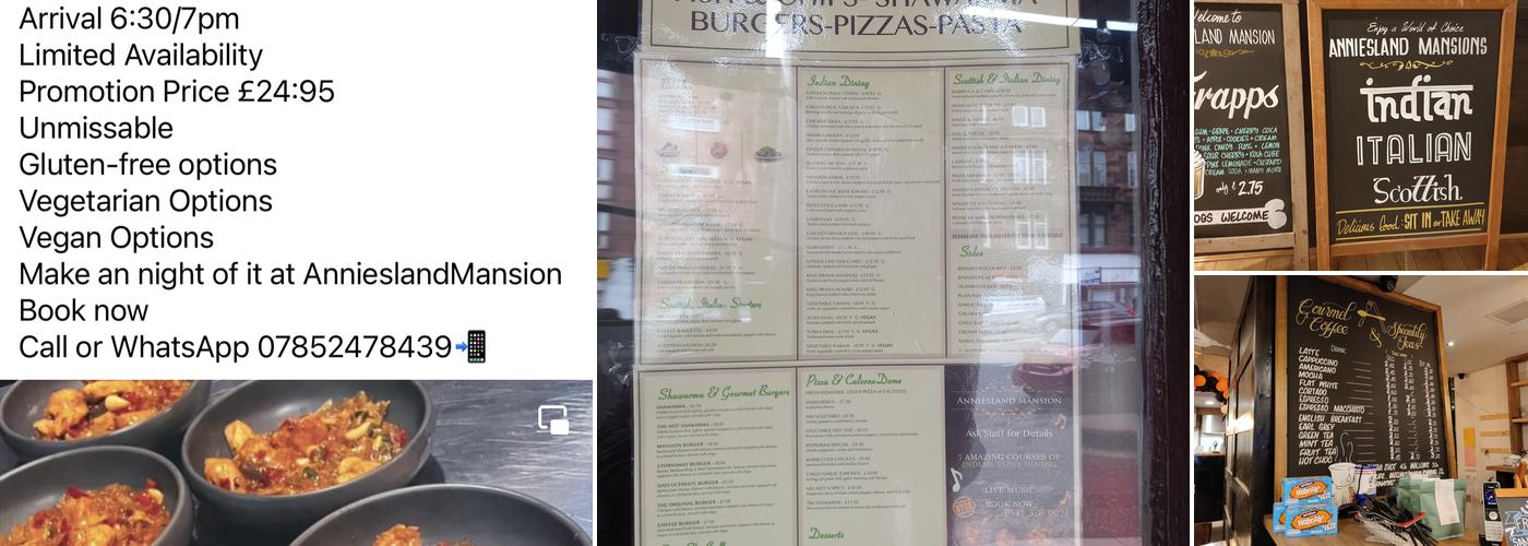 Anniesland mansion Menu