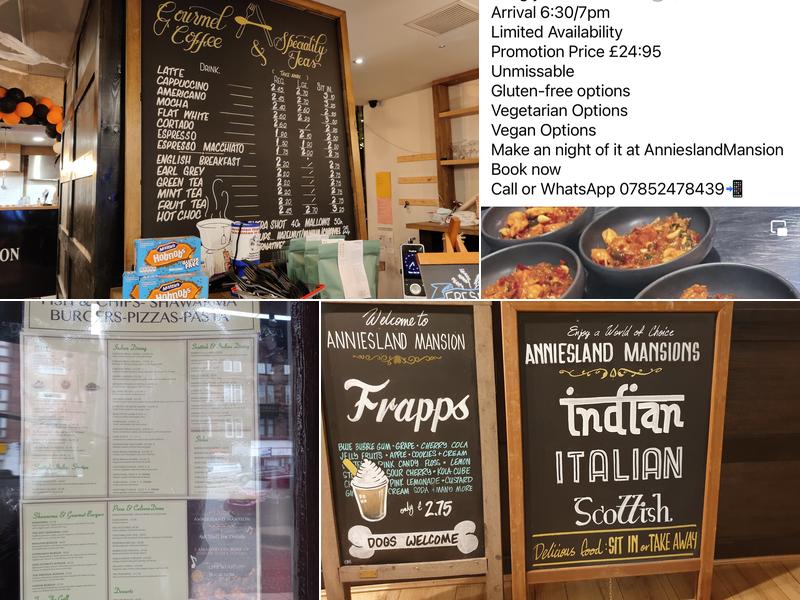 Anniesland mansion Menu