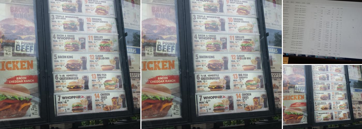 Burger King Menu