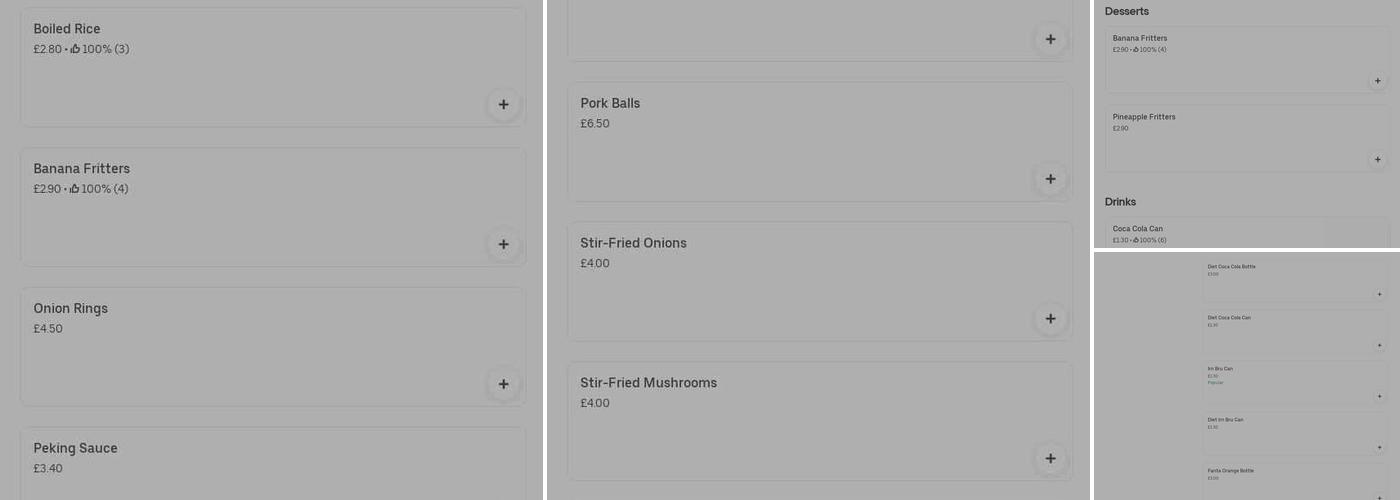 Chopsticks Hong Kong Chinese Menu