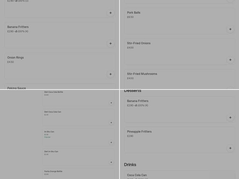 Chopsticks Hong Kong Chinese Menu