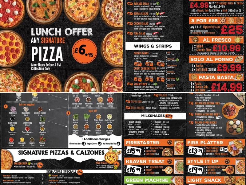 Fireaway Pizza Gloucester Menu
