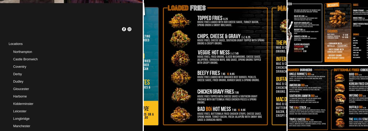 Burger Boi - Gloucester Menu