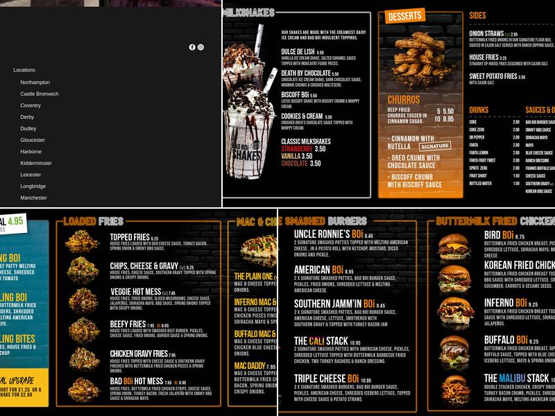 Burger Boi - Gloucester Menu