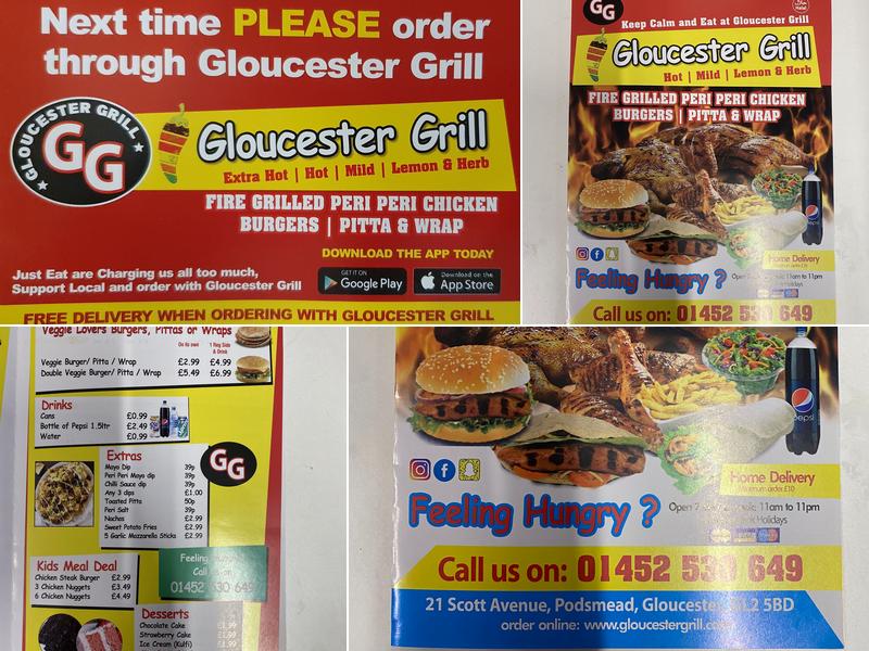 Gloucester Grill - Podsmead Menu