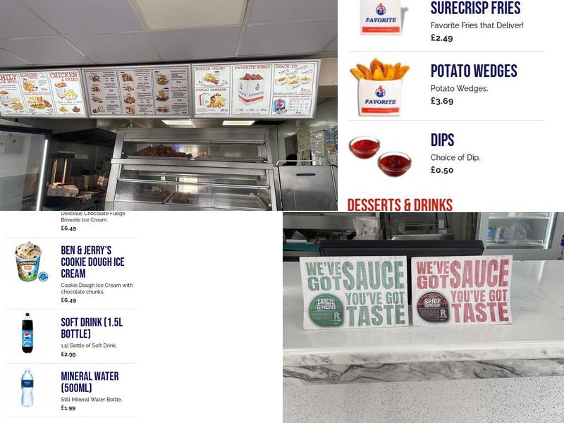 Favorite Chicken Grays Thurrock Menu