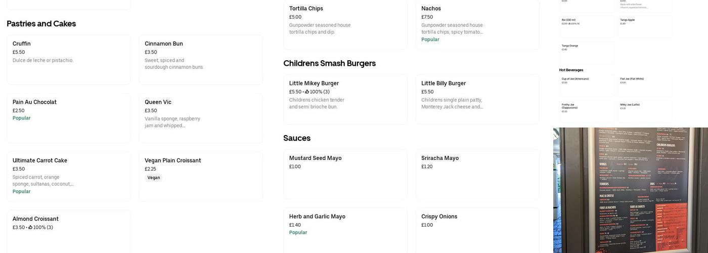 Hillbilly's Street Kitchen Menu