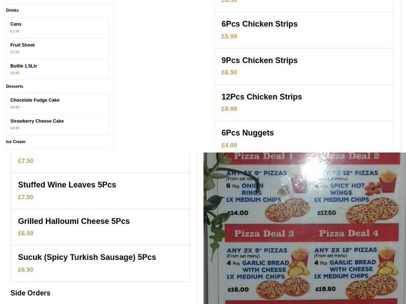 Pizza Time Great Yarmouth Menu