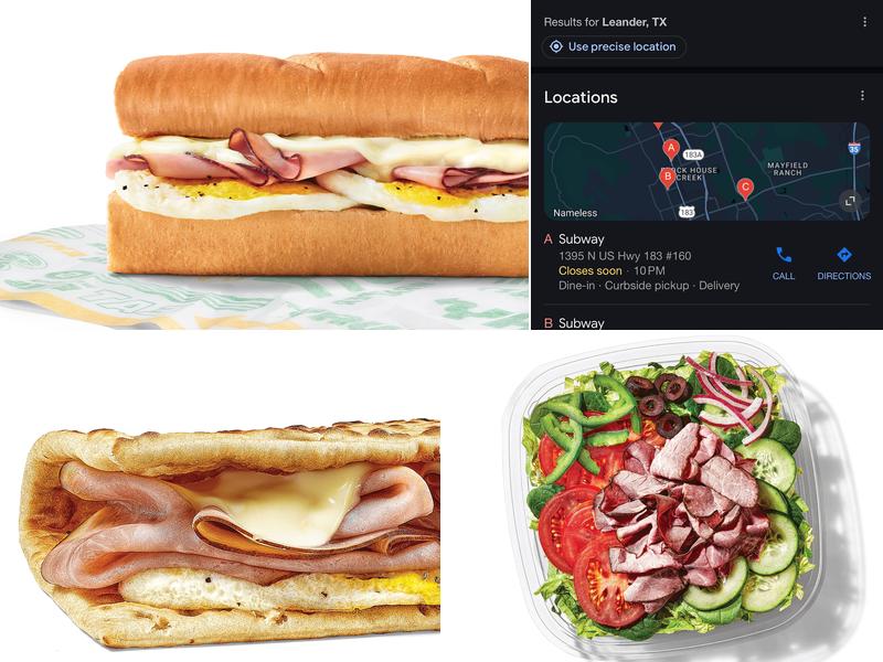 Subway Menu