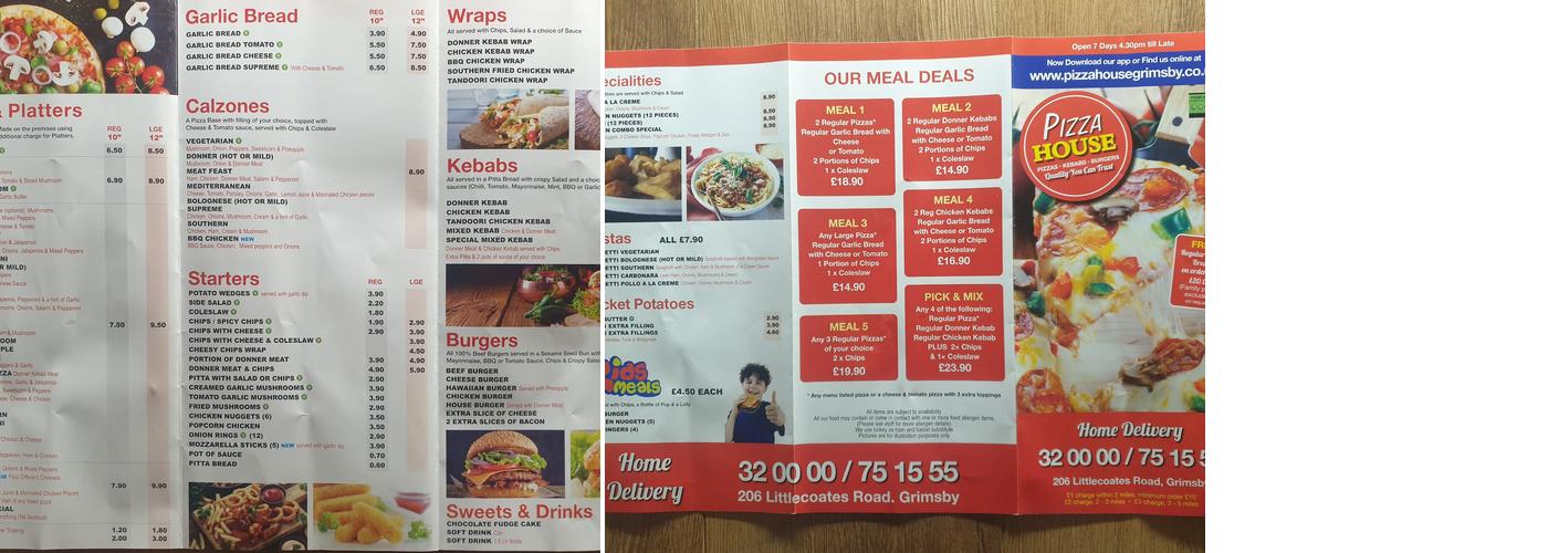 Pizza House Menu
