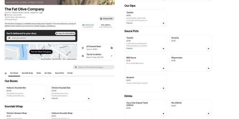 The Fat Olive Company Menu