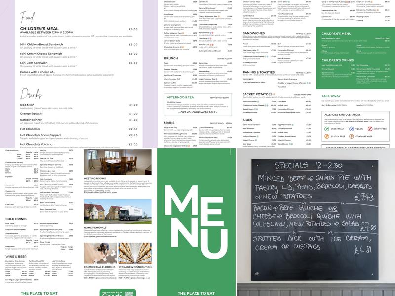 The Place To Eat @ Glasswells Ipswich Menu