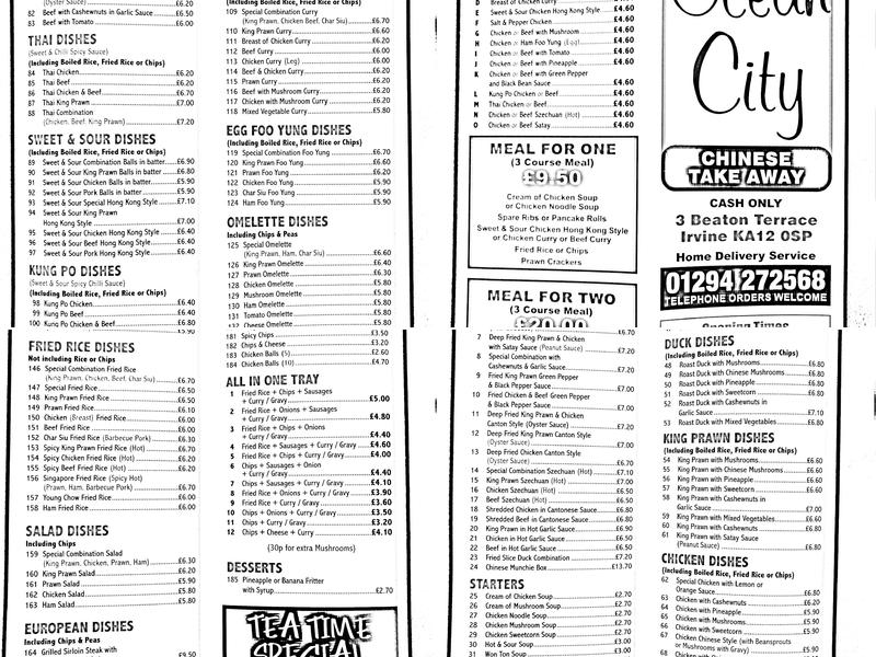 Ocean City Menu