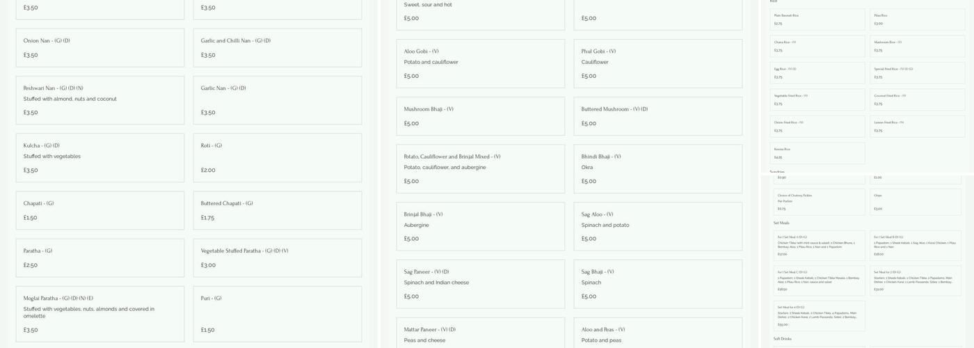Iver Curry & Tandoori Centre Menu