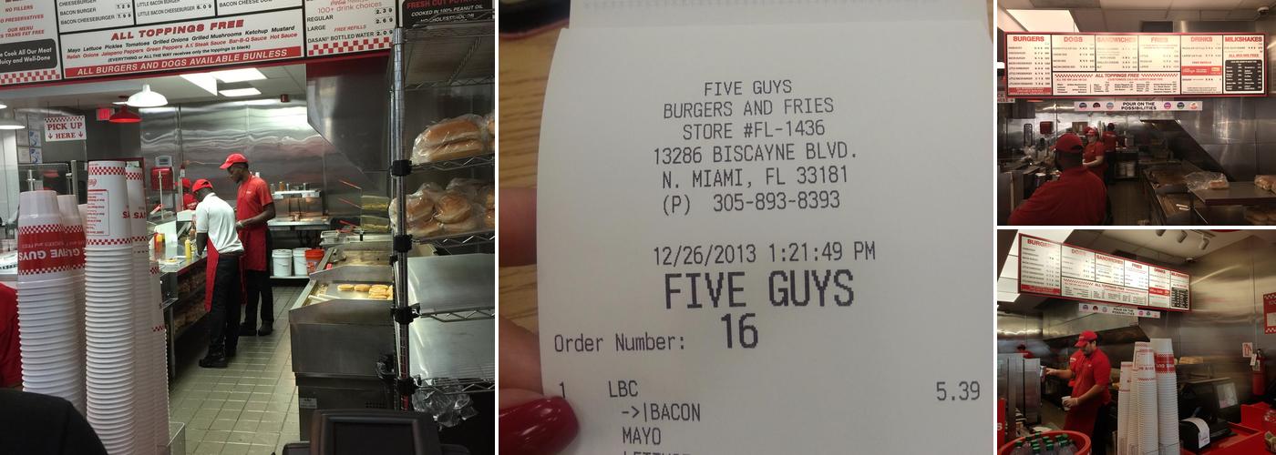 Five Guys Menu