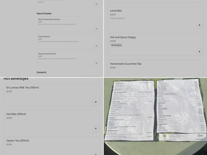Coco + Lime Menu