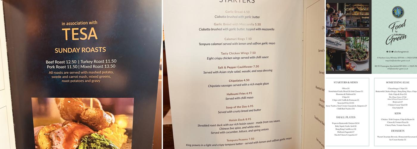 Bar Twenty Seven Menu