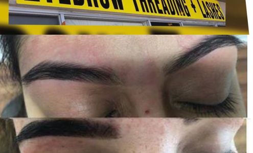 Eyebrow threading + Lashes