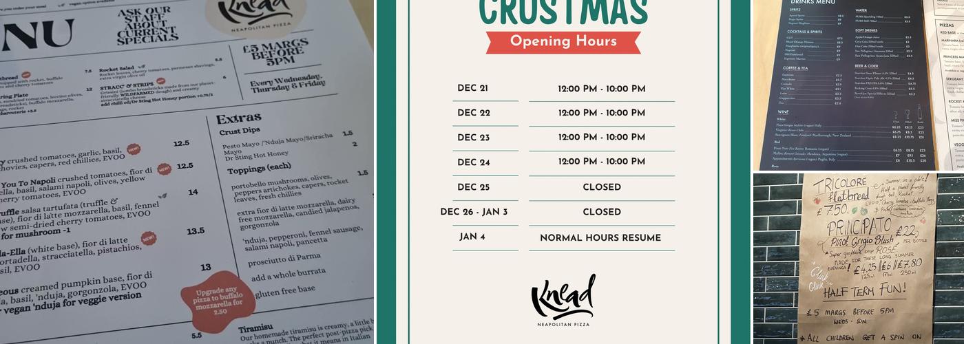 Knead Neapolitan Pizza, Maidenhead Menu