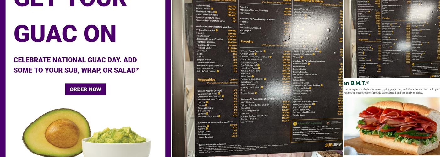 Subway Menu