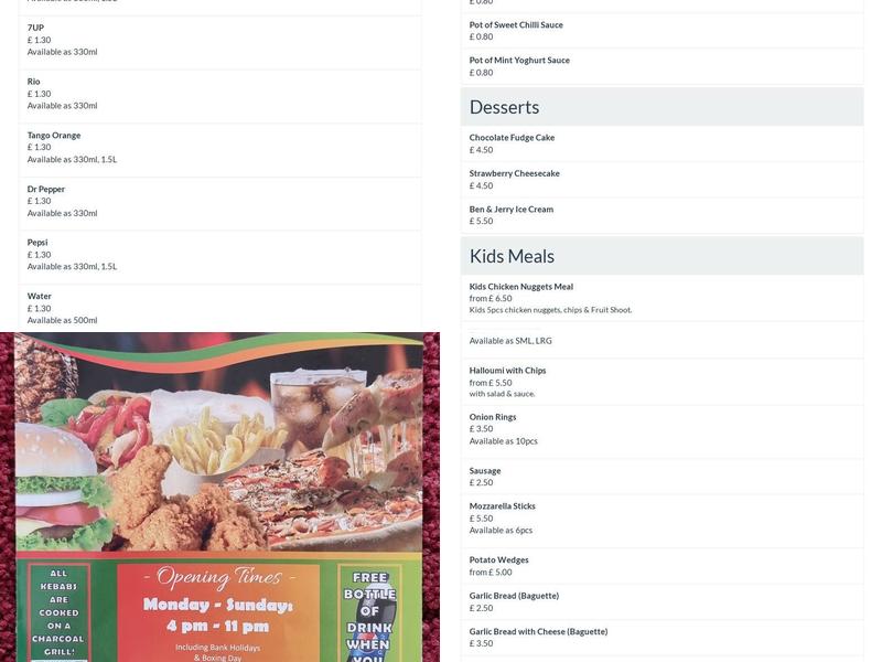 Istanbul Grill | Malmesbury Menu