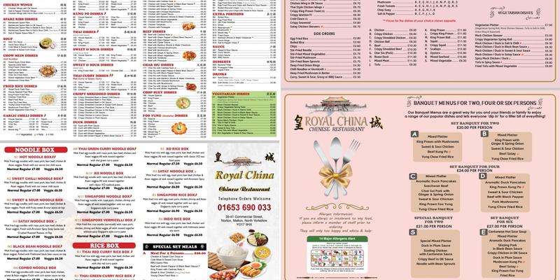 Royal China Menu