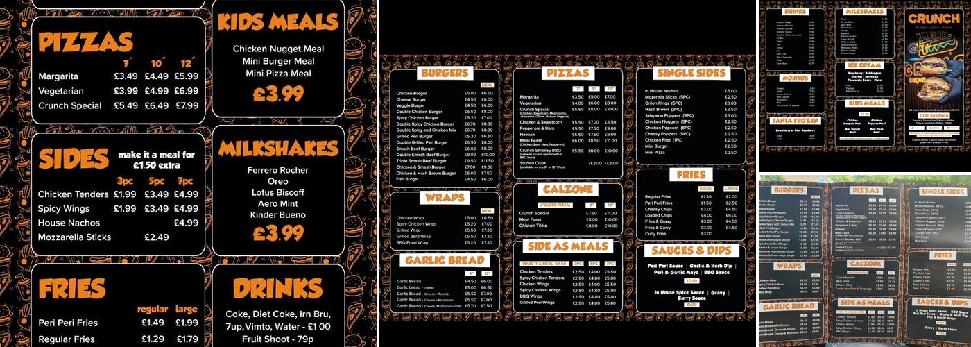 Crunch Menu