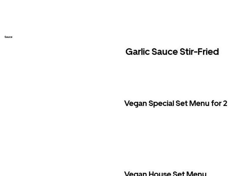 Vegan Green Kitchen Chinese Menu