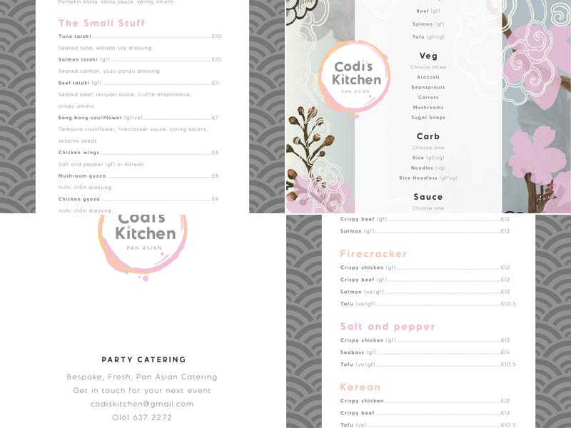 Codis kitchen Menu
