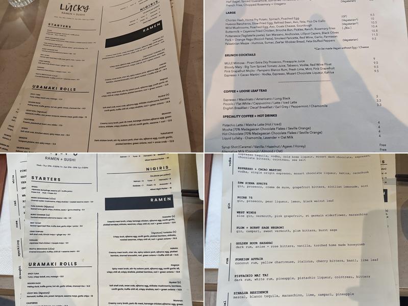 MULE ANCOATS Menu