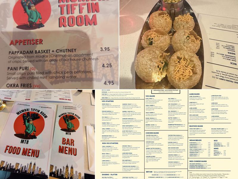 Mumbai Tiffin Room Menu