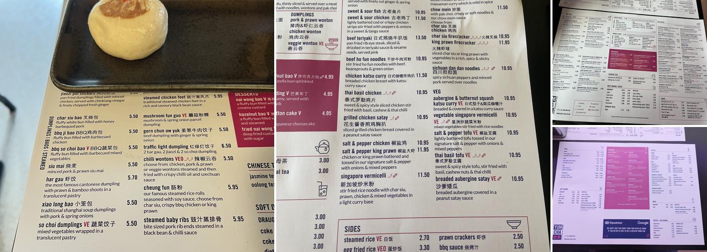 Yum Cha Menu