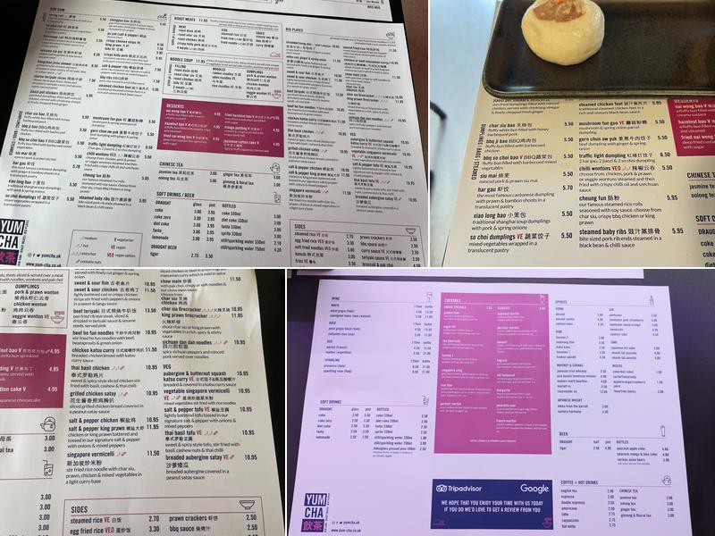 Yum Cha Menu