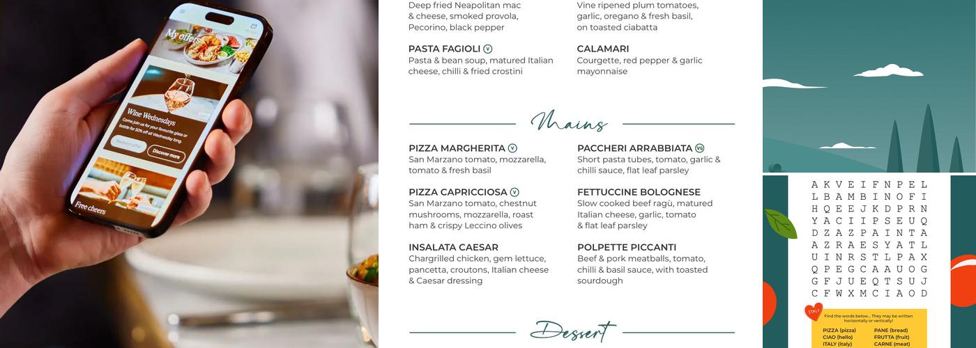 Piccolo by Piccolino Manchester Menu