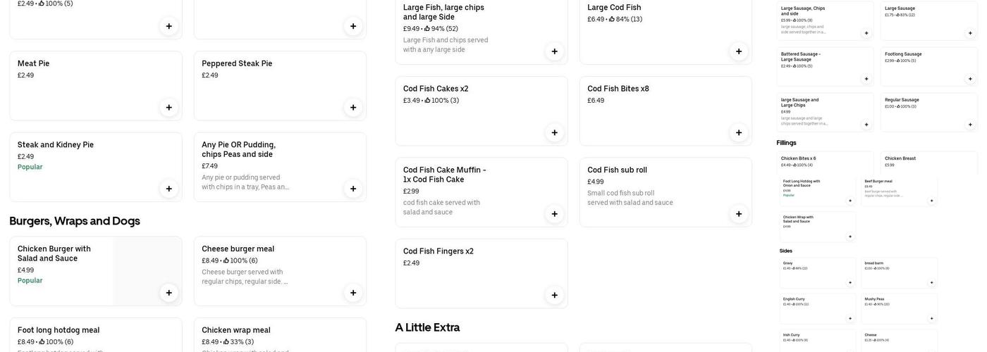 Mr macs english fish & chips Menu