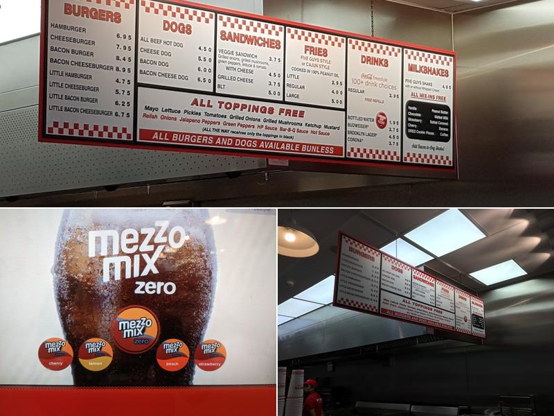 Five Guys Leeds Duncan St Menu