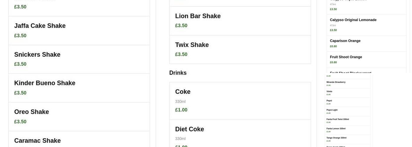 Immy's Steak Box Menu