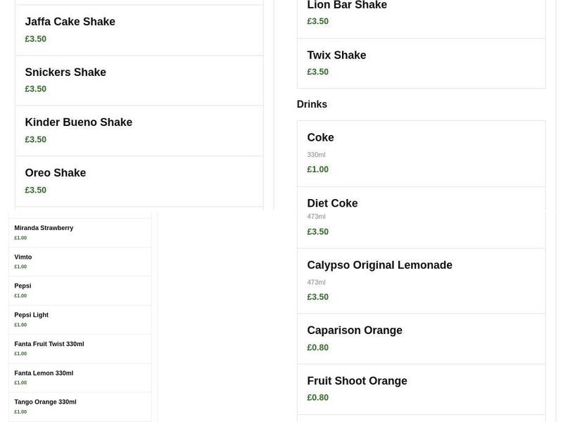 Immy's Steak Box Menu