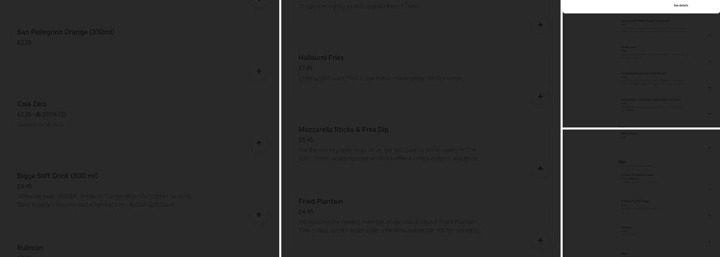 Burgers on Tour Menu