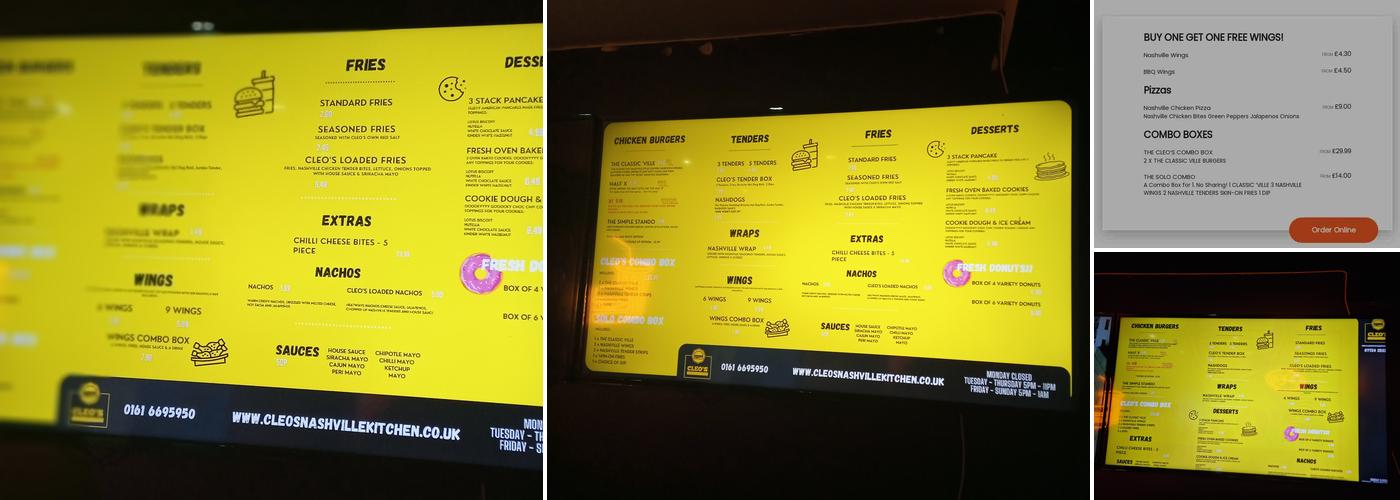 CLEO'S NASHVILLE KITCHEN Menu