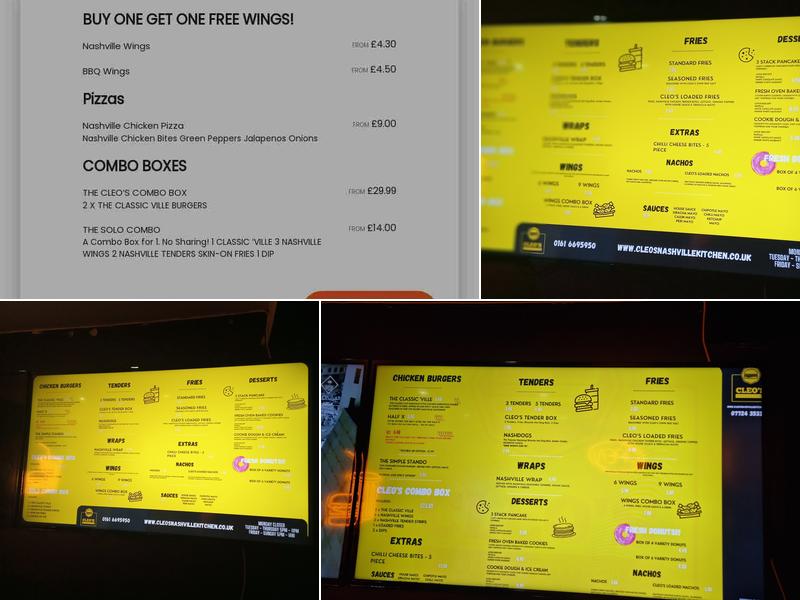 CLEO'S NASHVILLE KITCHEN Menu