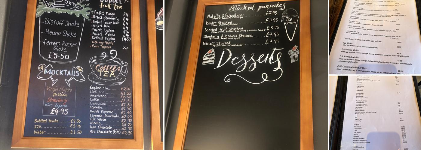 Three Brothers Cafe Menu