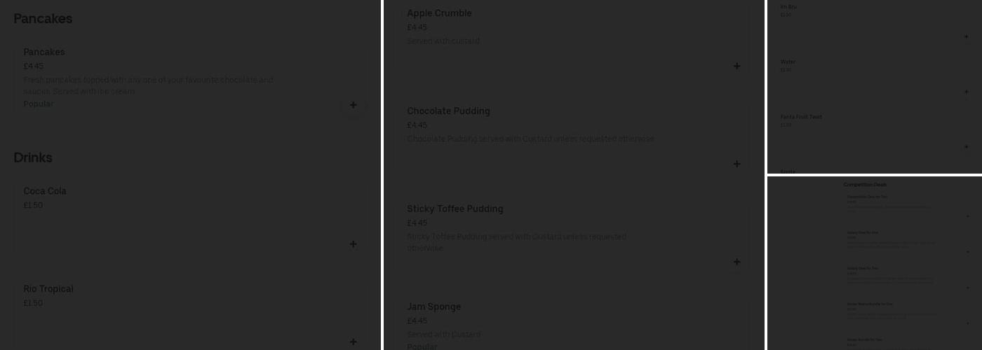 Four20 Desserts Menu