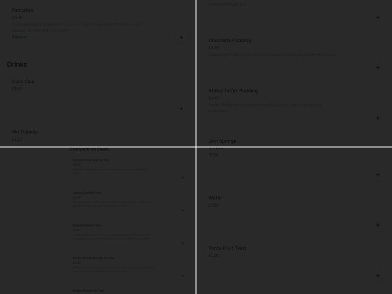 Four20 Desserts Menu