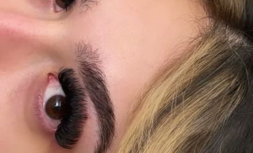 Glamorous eyebrows and skin